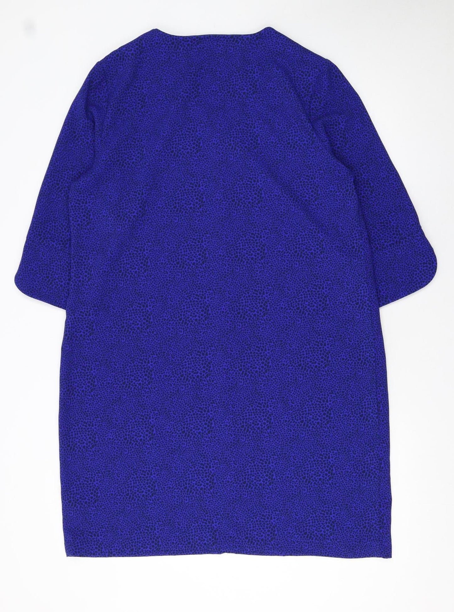 Marks and Spencer Women Blue Animal Print Shift Dress Size 16