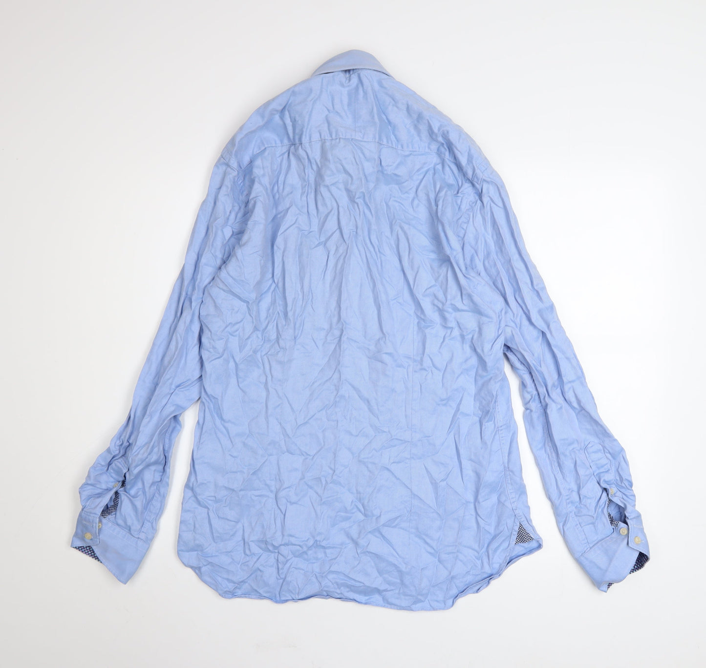 Ted Baker Men’s Blue Cotton Long Sleeve Button-Up Shirt Size 15.5