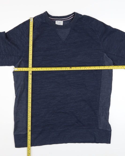 Champion Men's Blue Pullover Sweatshirt Large Crew Neck Sportswear