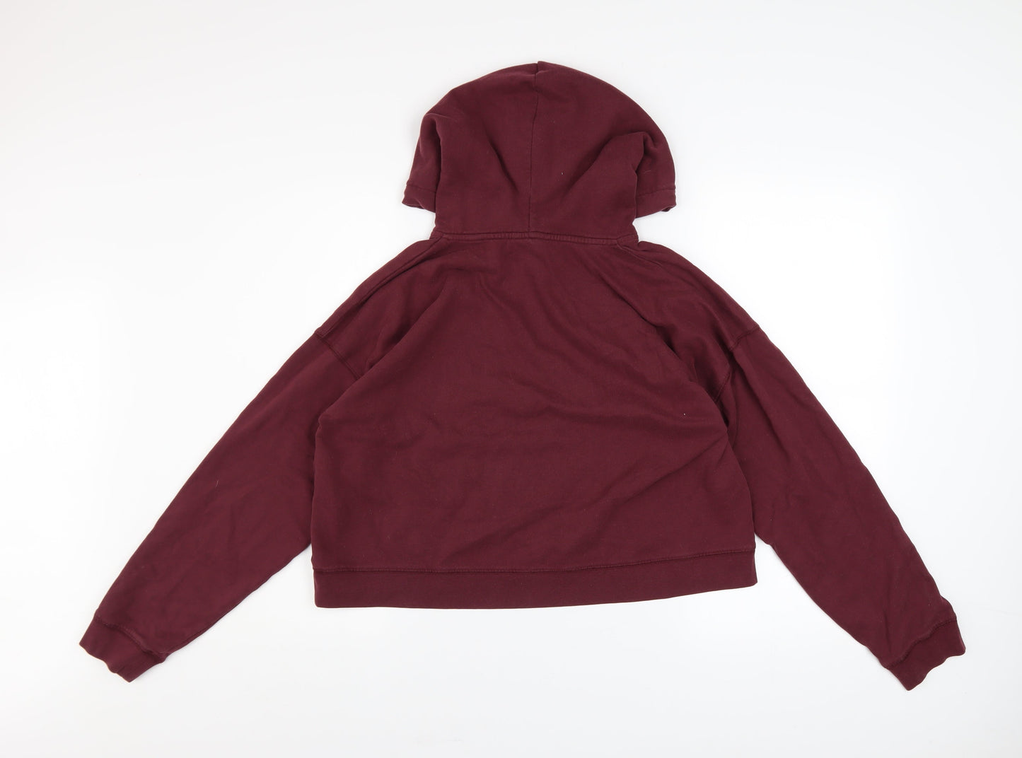 Jack Wills Womens Burgundy Pullover Hoodie UK 16 Cotton Blend