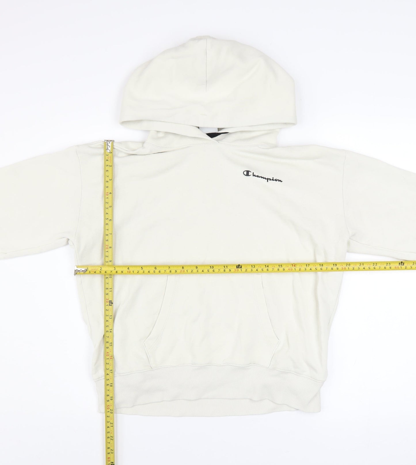 Champion Women's White Pullover Hoodie Large Cotton Blend
