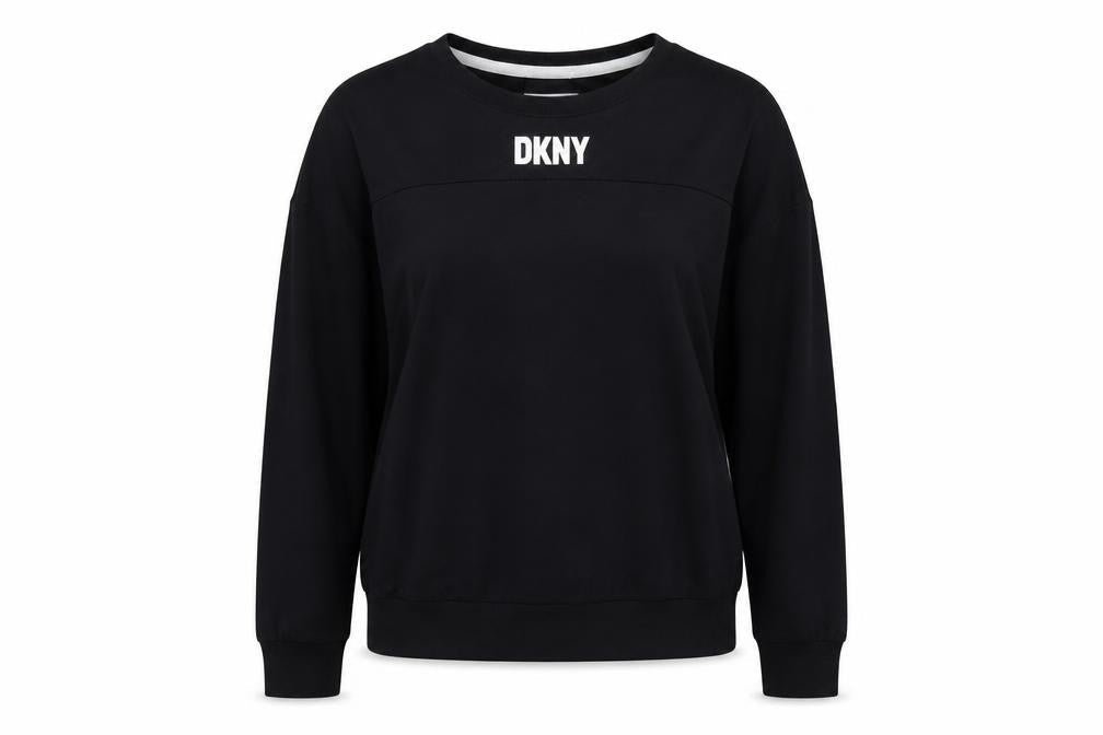 DKNY Women's Black Logo Pullover Sweatshirt Size S
