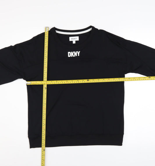 DKNY Women's Black Logo Pullover Sweatshirt Size S