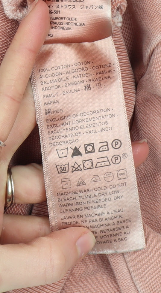 Levi’s Men’s Pink Crew Neck Cotton Pullover Sweatshirt XS