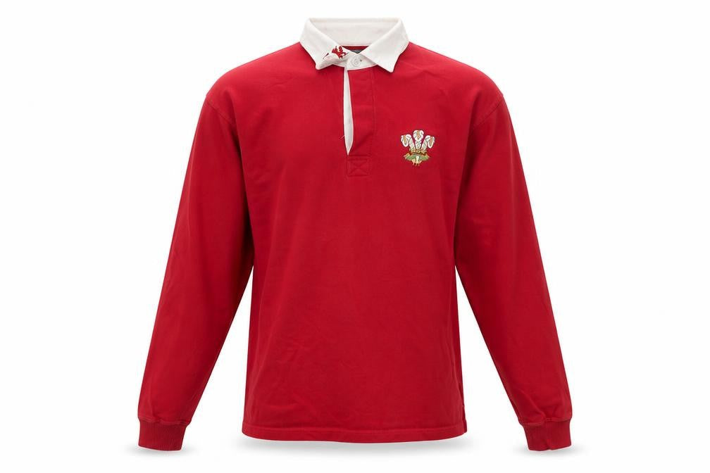 Manav Men's Red Collared Rugby Style Sweatshirt Size S