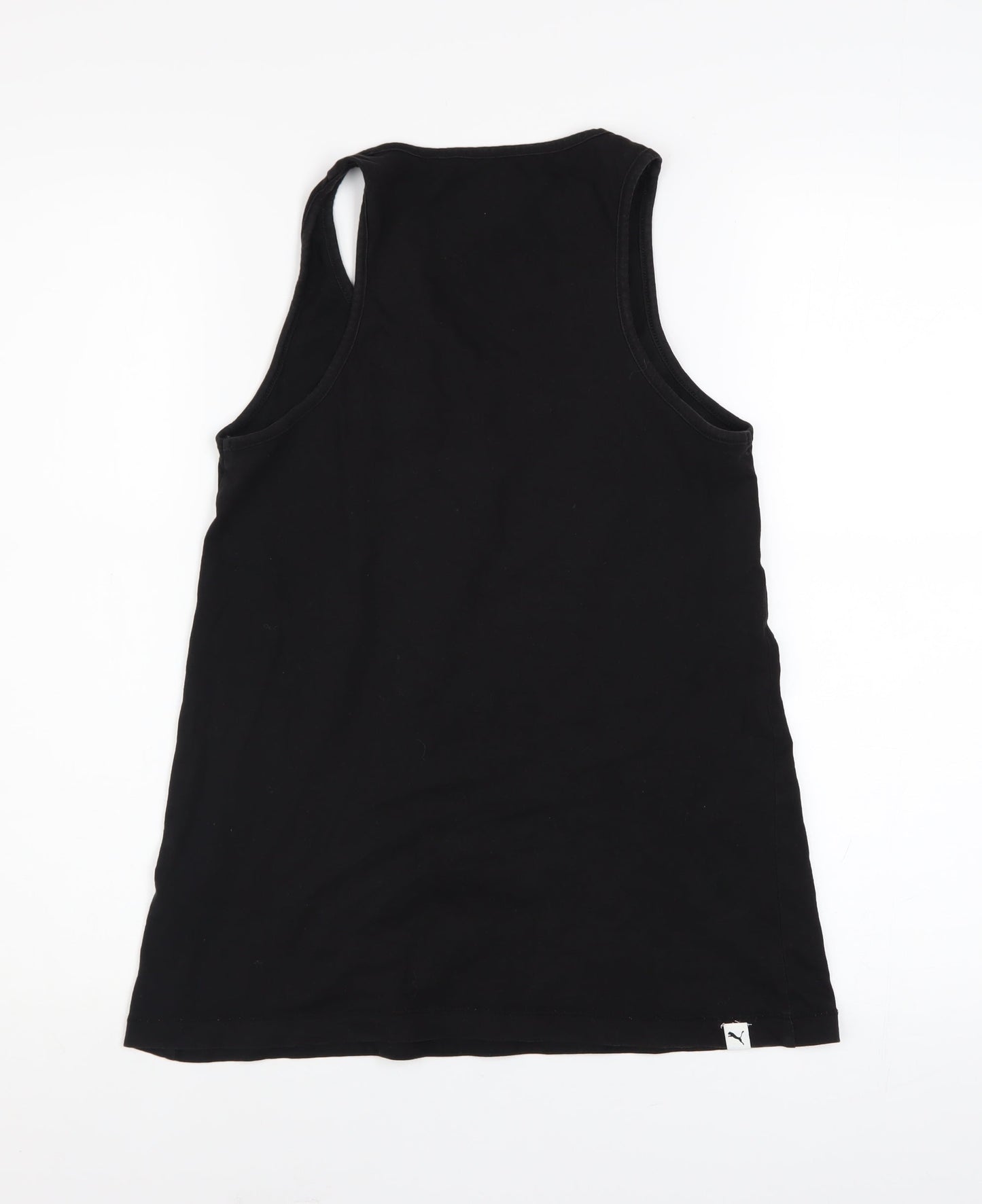 Puma Womens Black Slim Fit Racerback Tank Top Size 8