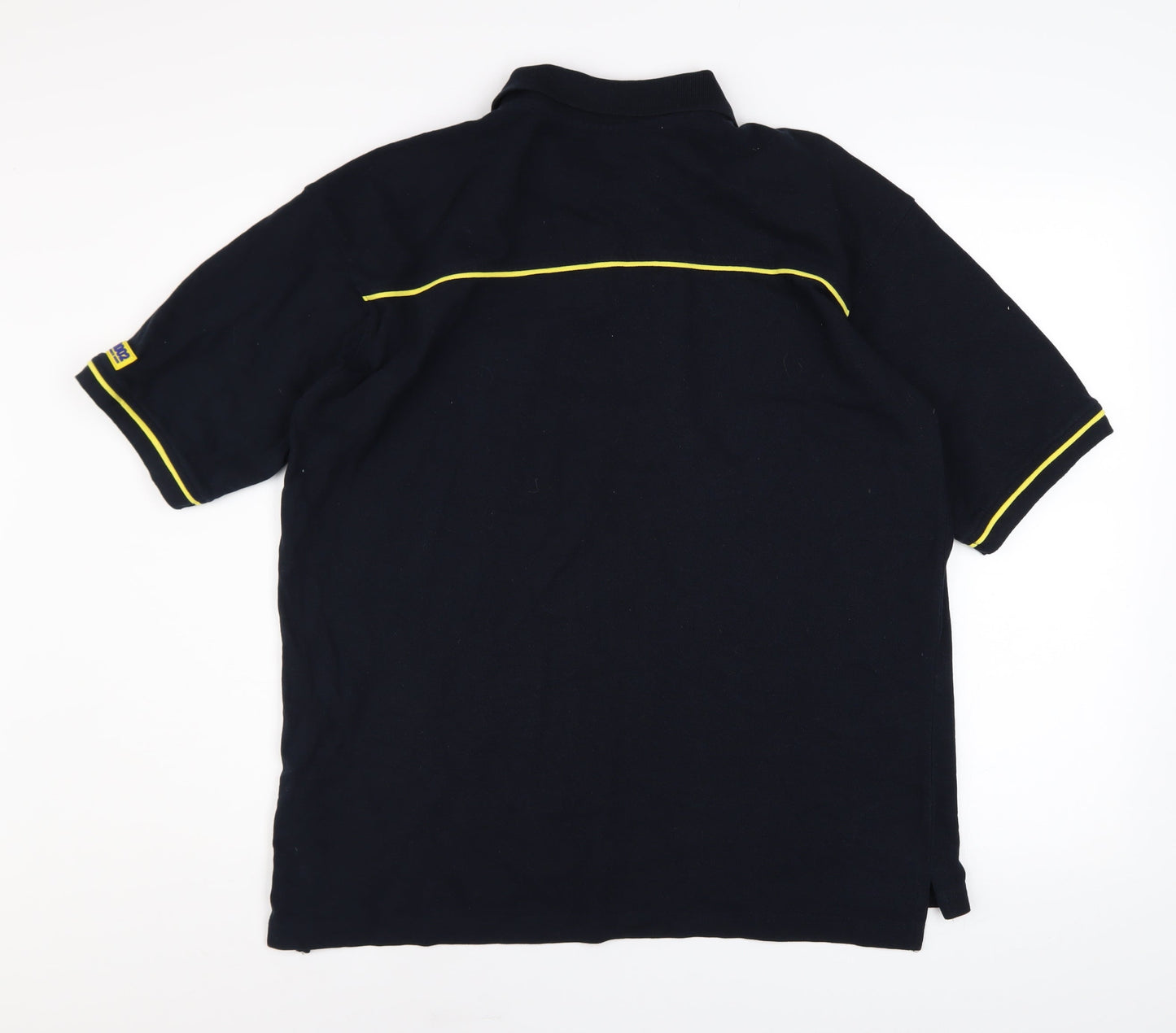 Manchester 2002 Men’s Black Cotton Polo Shirt L Logo Embroidered