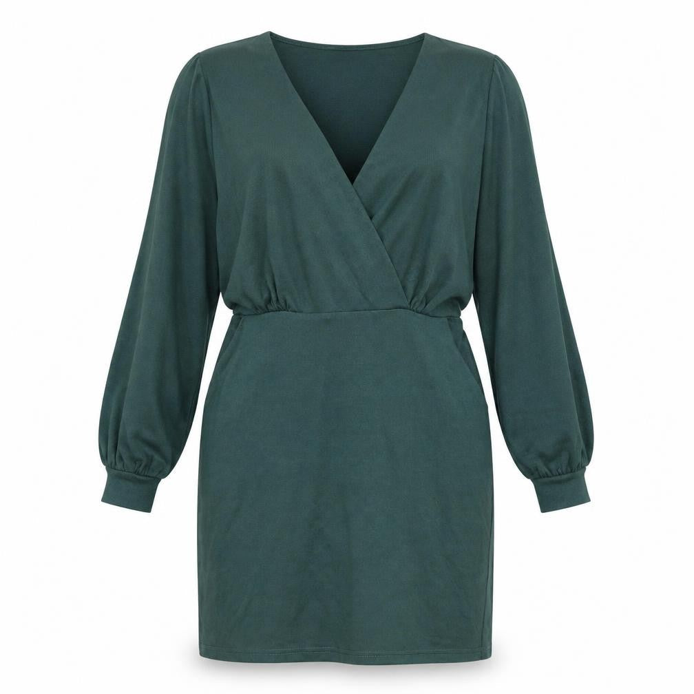 Louche Women’s Green Long Sleeve Wrap Dress UK 10