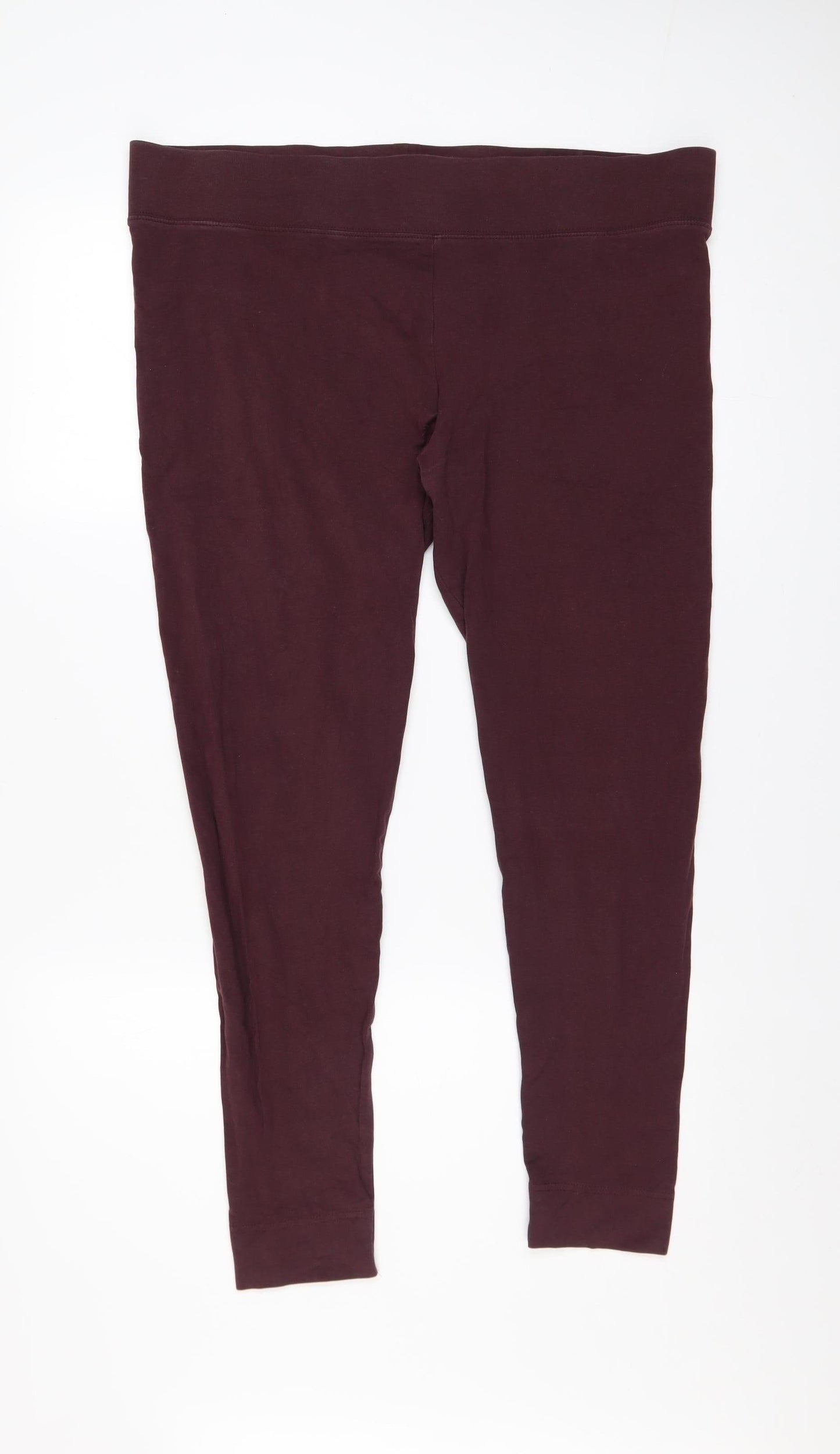 Marks and Spencer Women's Brown Ankle Leggings Size 18 Long