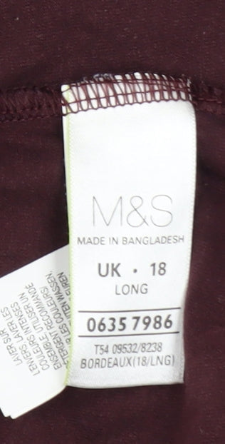 Marks and Spencer Women's Brown Ankle Leggings Size 18 Long