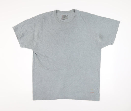 Supreme x Hanes Men's Grey L ComfortSoft Short Sleeve T-Shirt