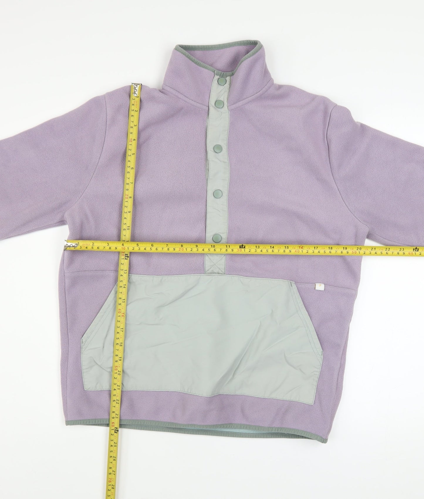 Farah Men's Purple Fleece Henley Sweatshirt Size S