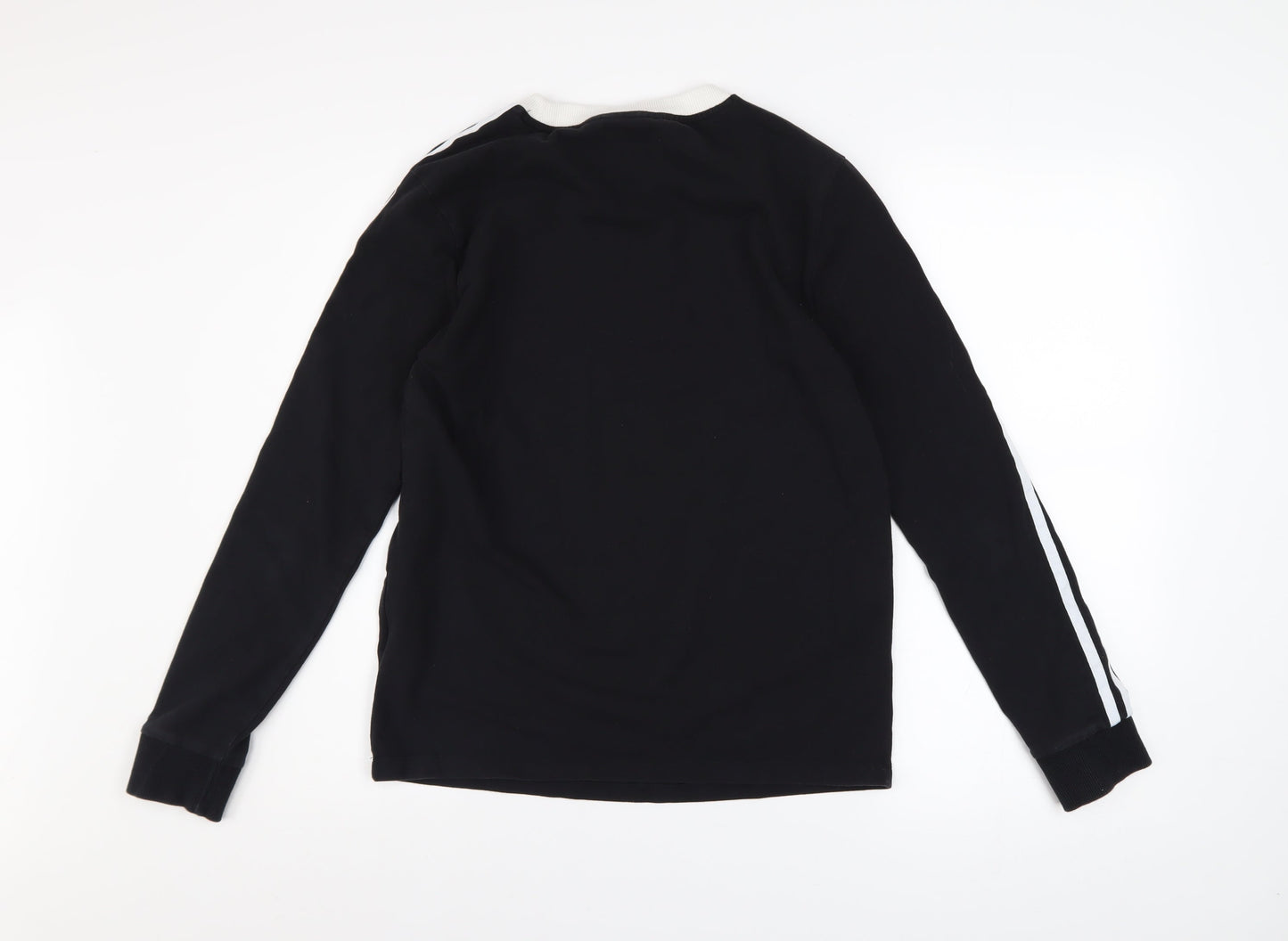 Adidas Women Black Crew Neck Long Sleeve Sweatshirt Size 10