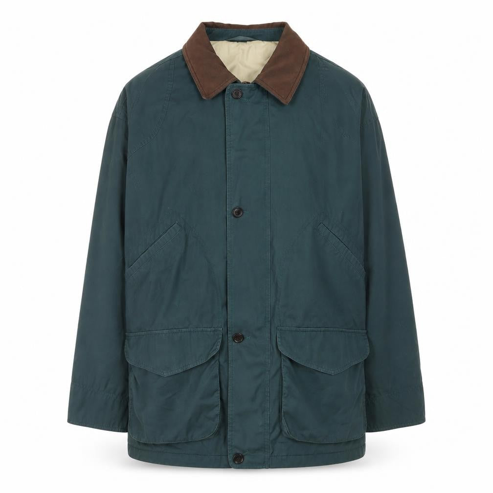 Marks and Spencer Men's Green L Overcoat Jacket Cotton Blend