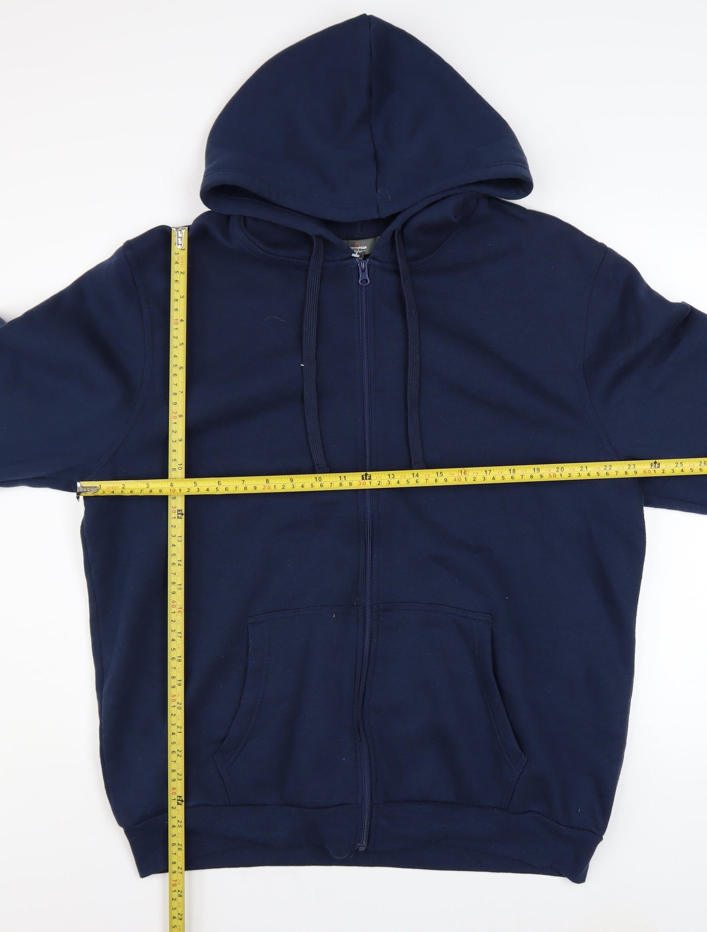 Mountain Ridge Men's Navy Blue Full Zip Hoodie XL Cotton Blend
