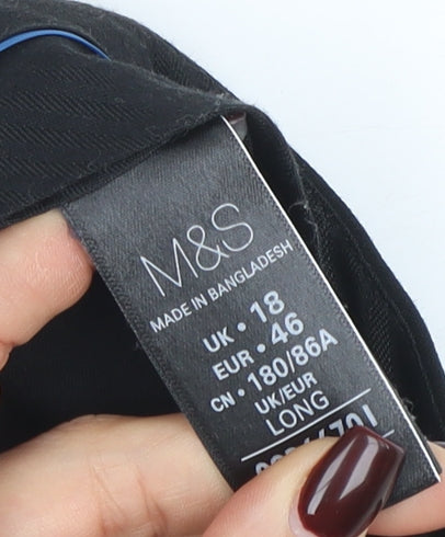 Marks and Spencer Men's Black Classic Fit Dress Pants Size 18 Long
