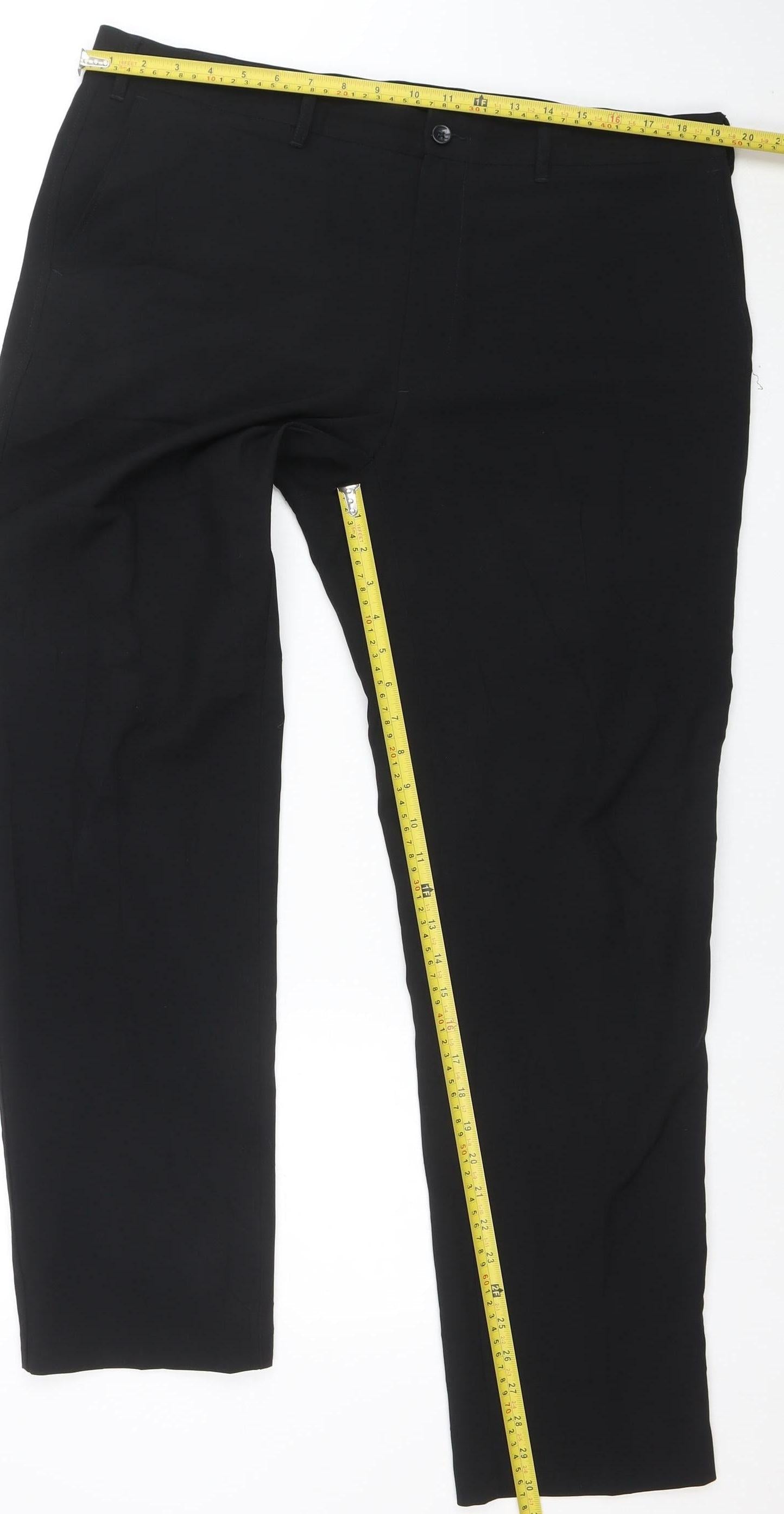 Marks and Spencer Men's Black Slim Fit Dress Pants 38x31