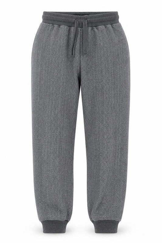 Next Women Grey Herringbone Jogger Trousers XS Regular Fit