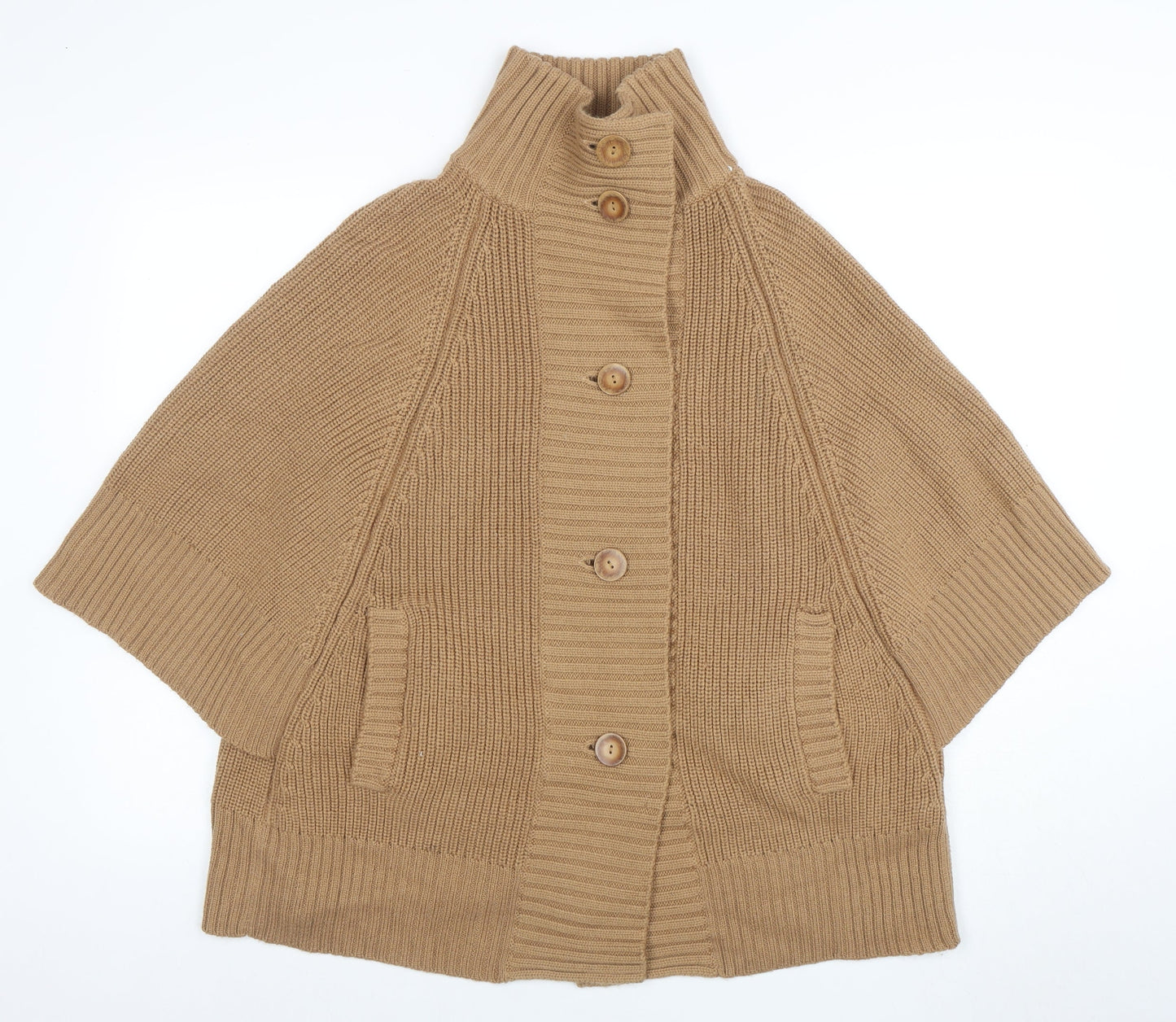 Frost French Women’s Beige Wool Blend Cape Jumper S