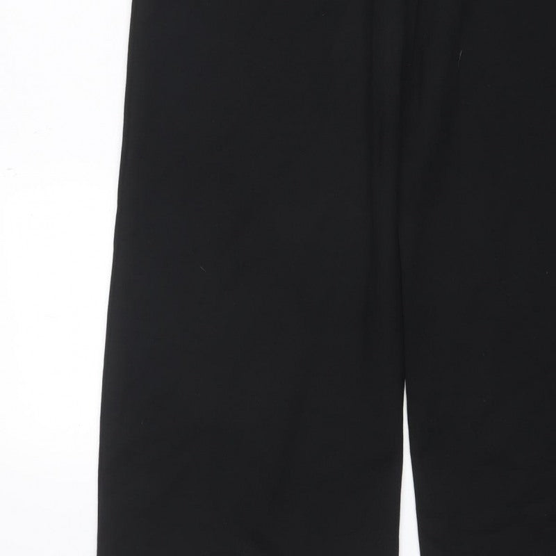 Marks and Spencer Women's Black Size 12 Regular Straight Trousers