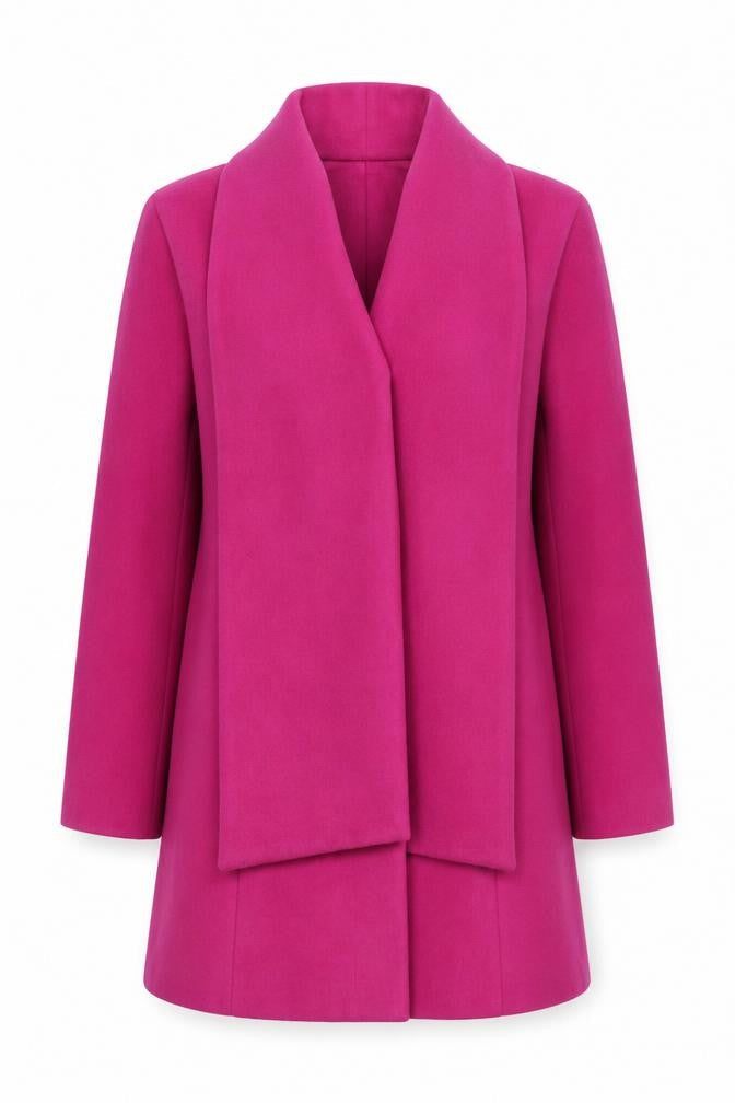 Bonmarché Women’s Pink Mid-Length Overcoat Size 16 Lined