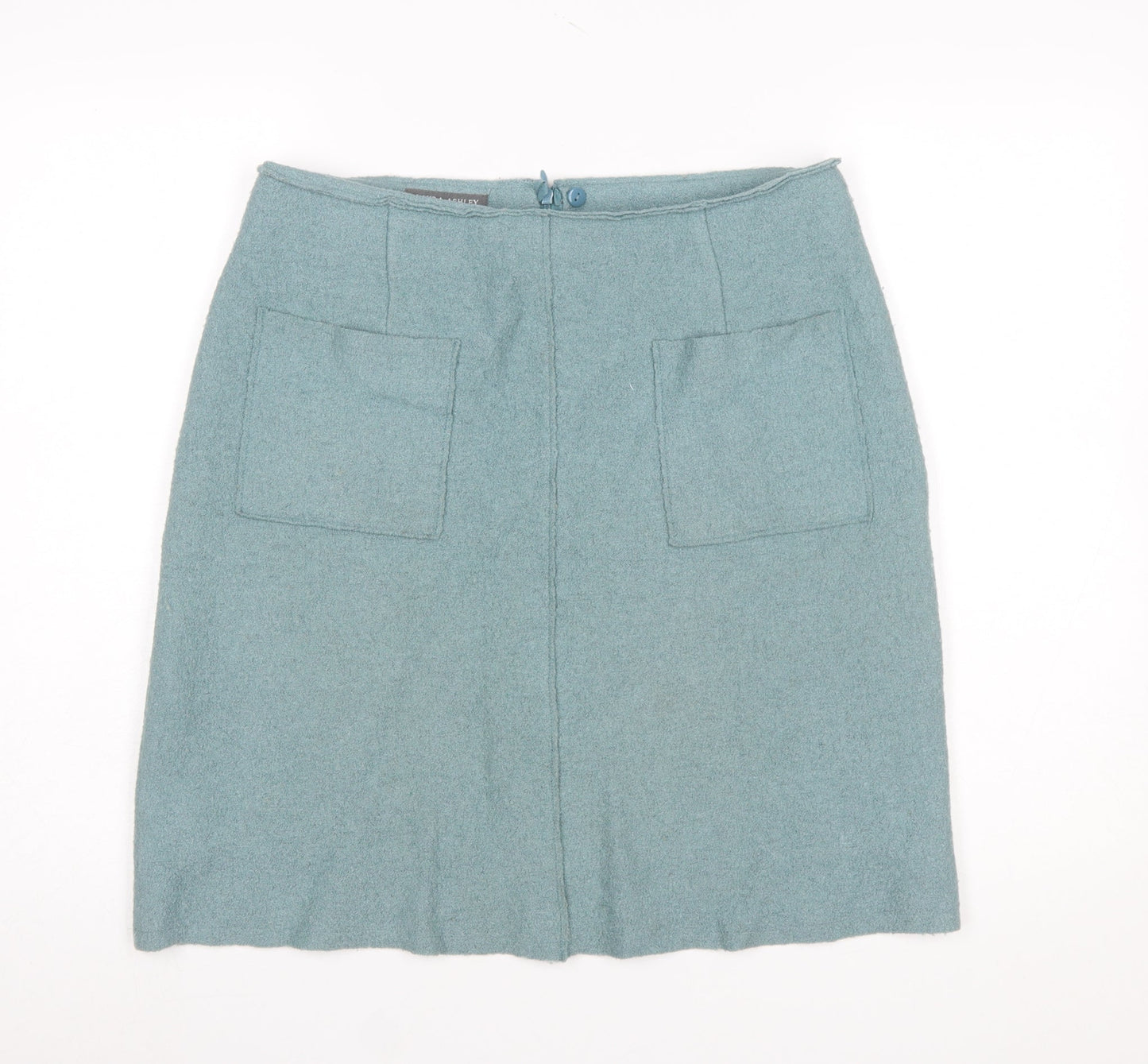 Laura Ashley Women’s Green Wool Blend Pencil Skirt Size 12