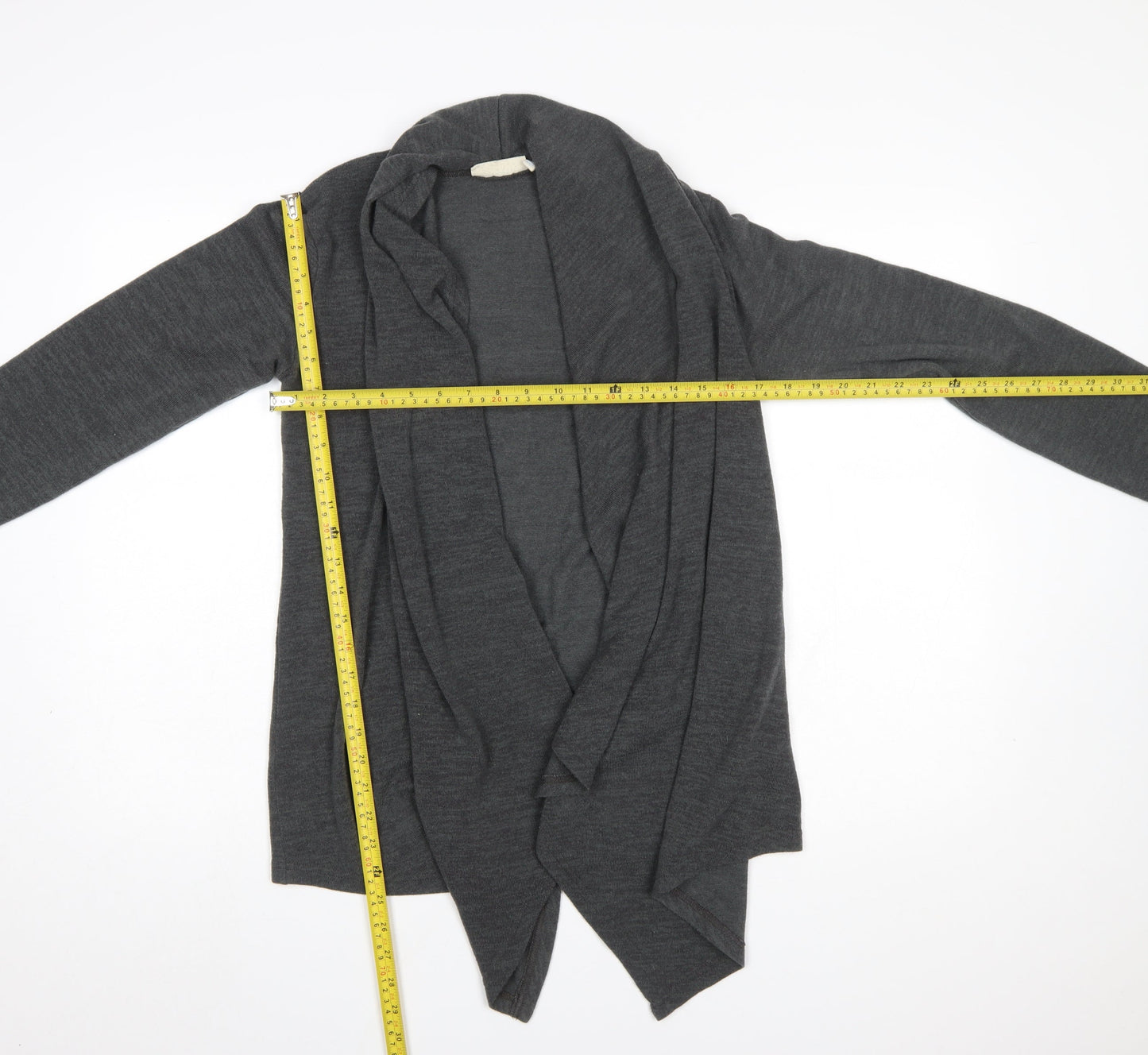 JoJo Maman Bébé Women Grey Long Sleeve Open Knit Cardigan S