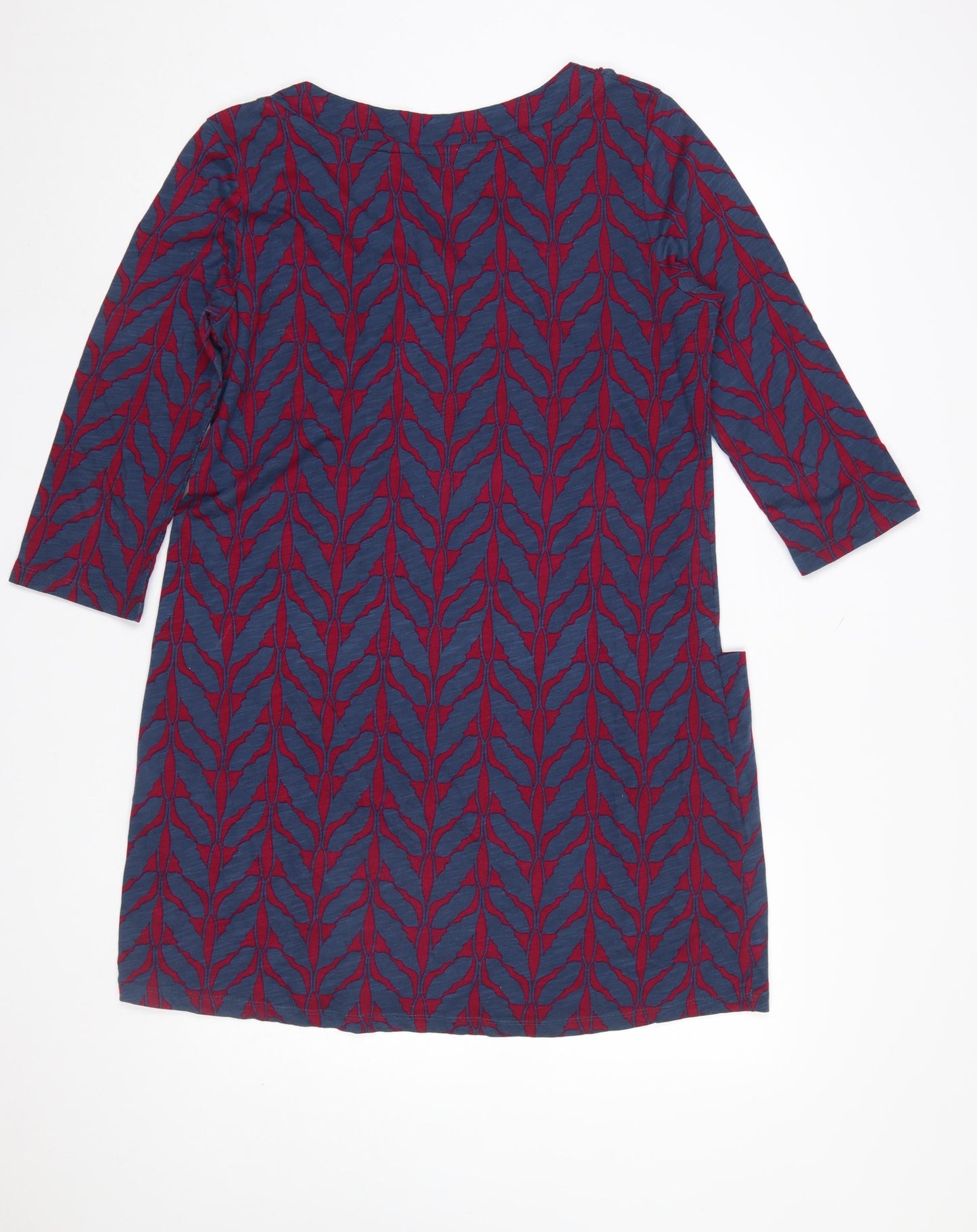 Lily and Me Women's Blue Floral Cotton Shift Dress Size 14