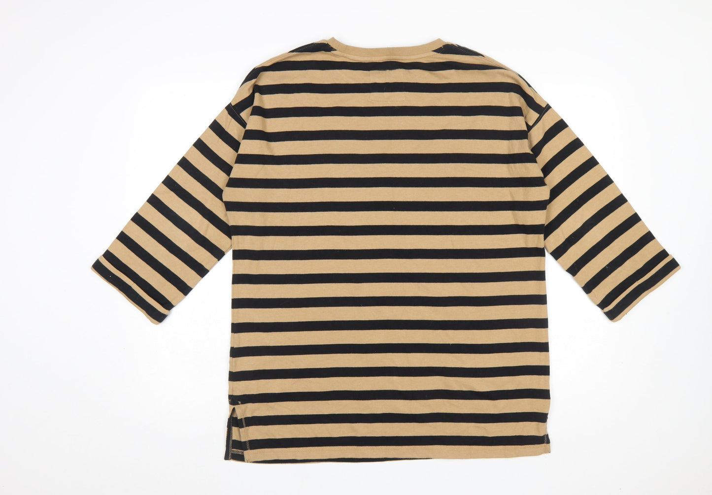 Fat Face Women’s Beige Striped 3/4 Sleeve Tunic Top UK 12