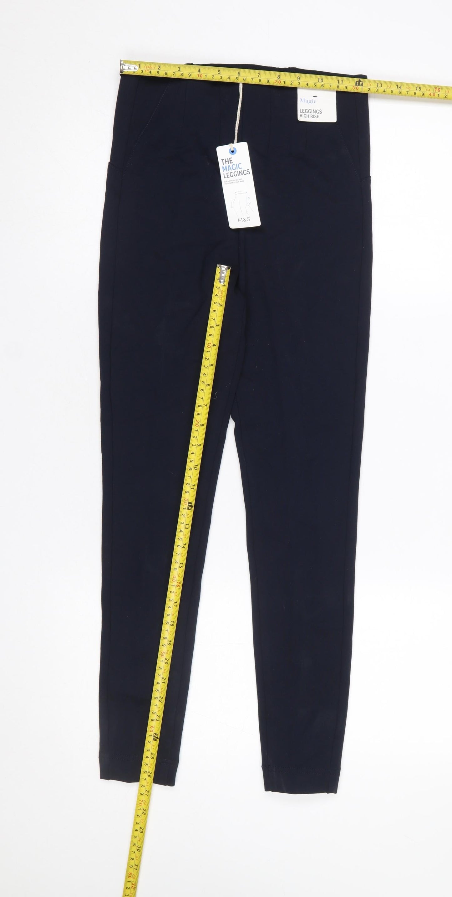 Marks and Spencer Women’s Black High Rise Magic Leggings Size 8 Regular