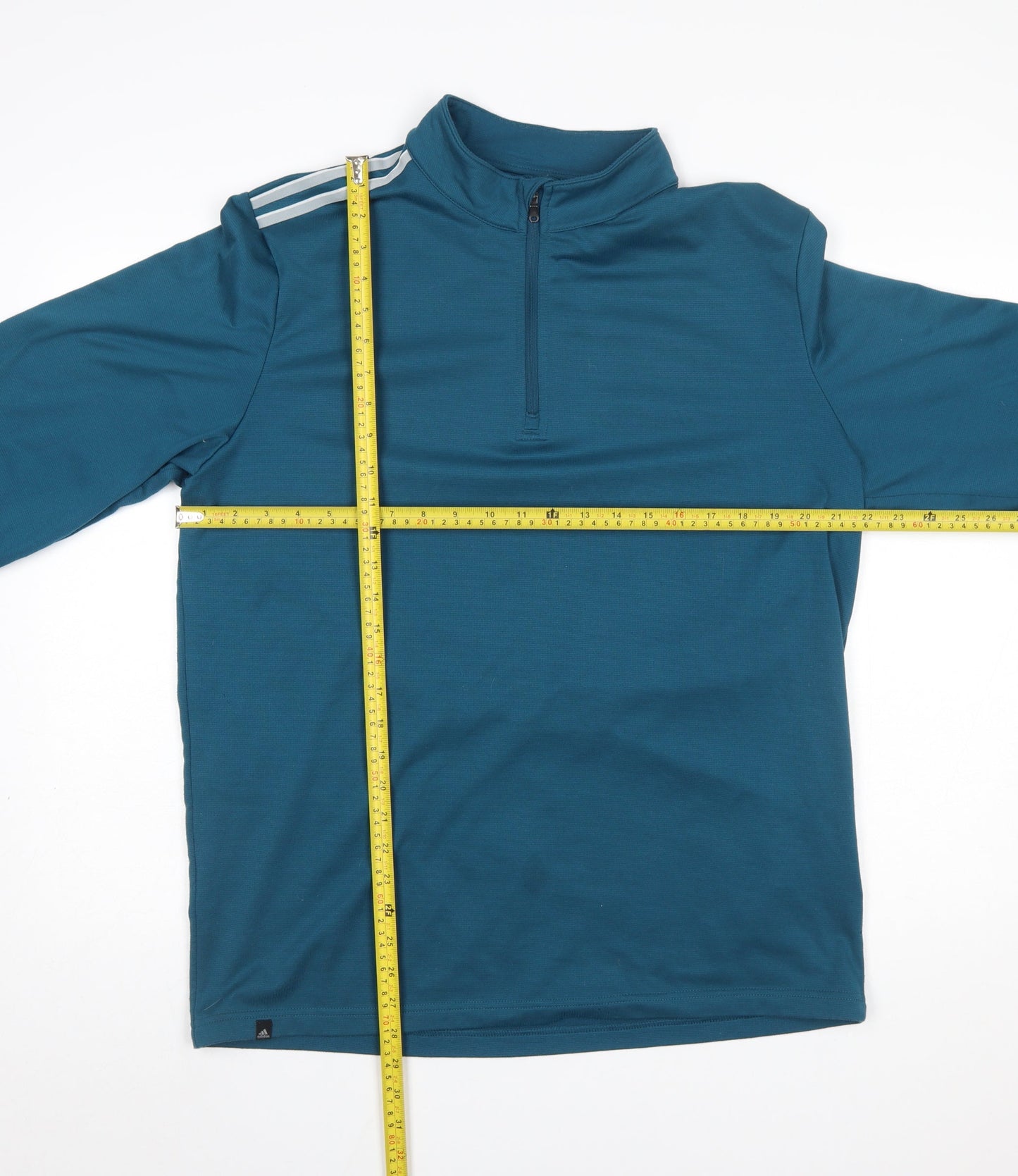 Adidas Men Blue 1/4 Zip Sports Sweatshirt Size M Long Sleeve