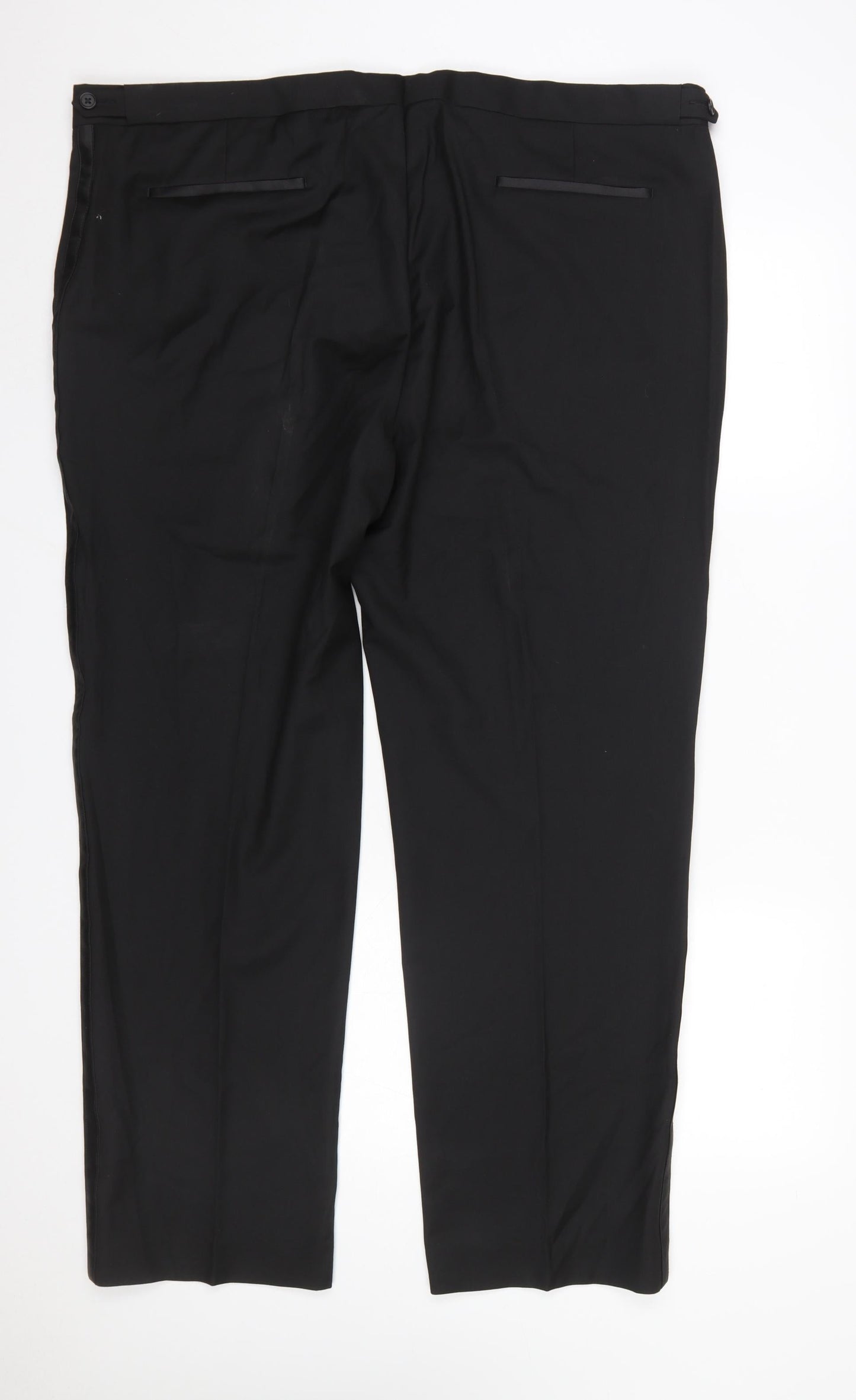 Marks and Spencer Men's Black 44 Regular Fit Dress Pants