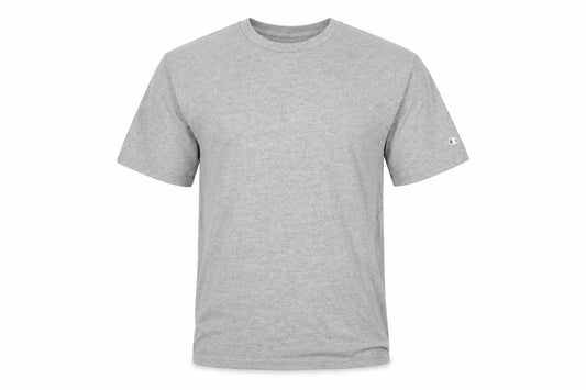 Champion Men's Grey Cotton Crew Neck Short Sleeve T-Shirt Size L