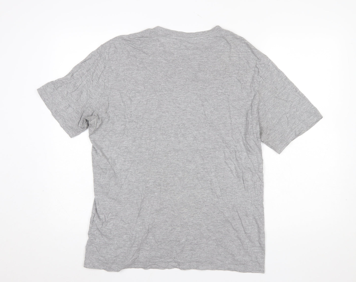 Champion Men's Grey Cotton Crew Neck Short Sleeve T-Shirt Size L