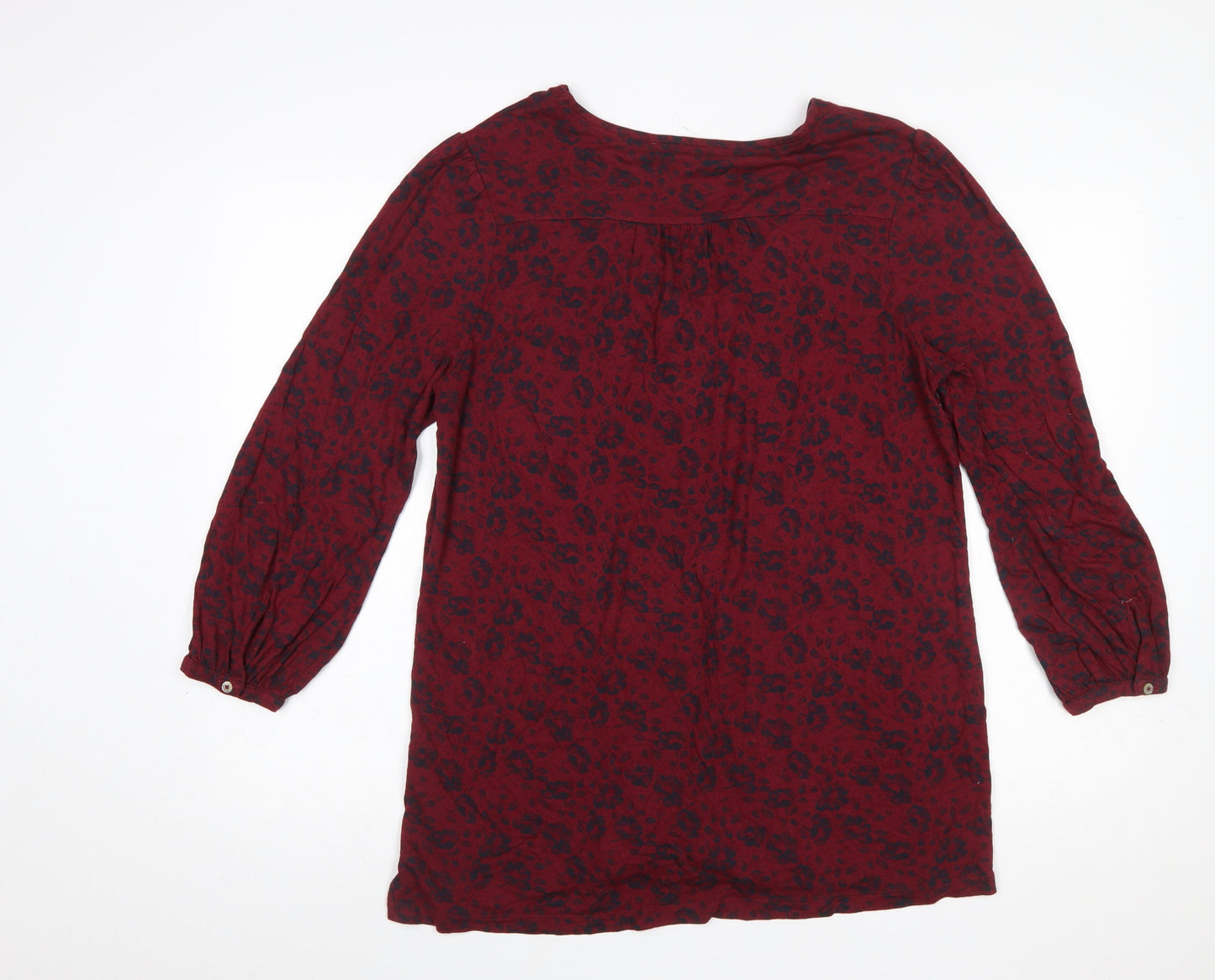 FatFace Womens Red Animal Print Viscose Tunic Blouse UK 12