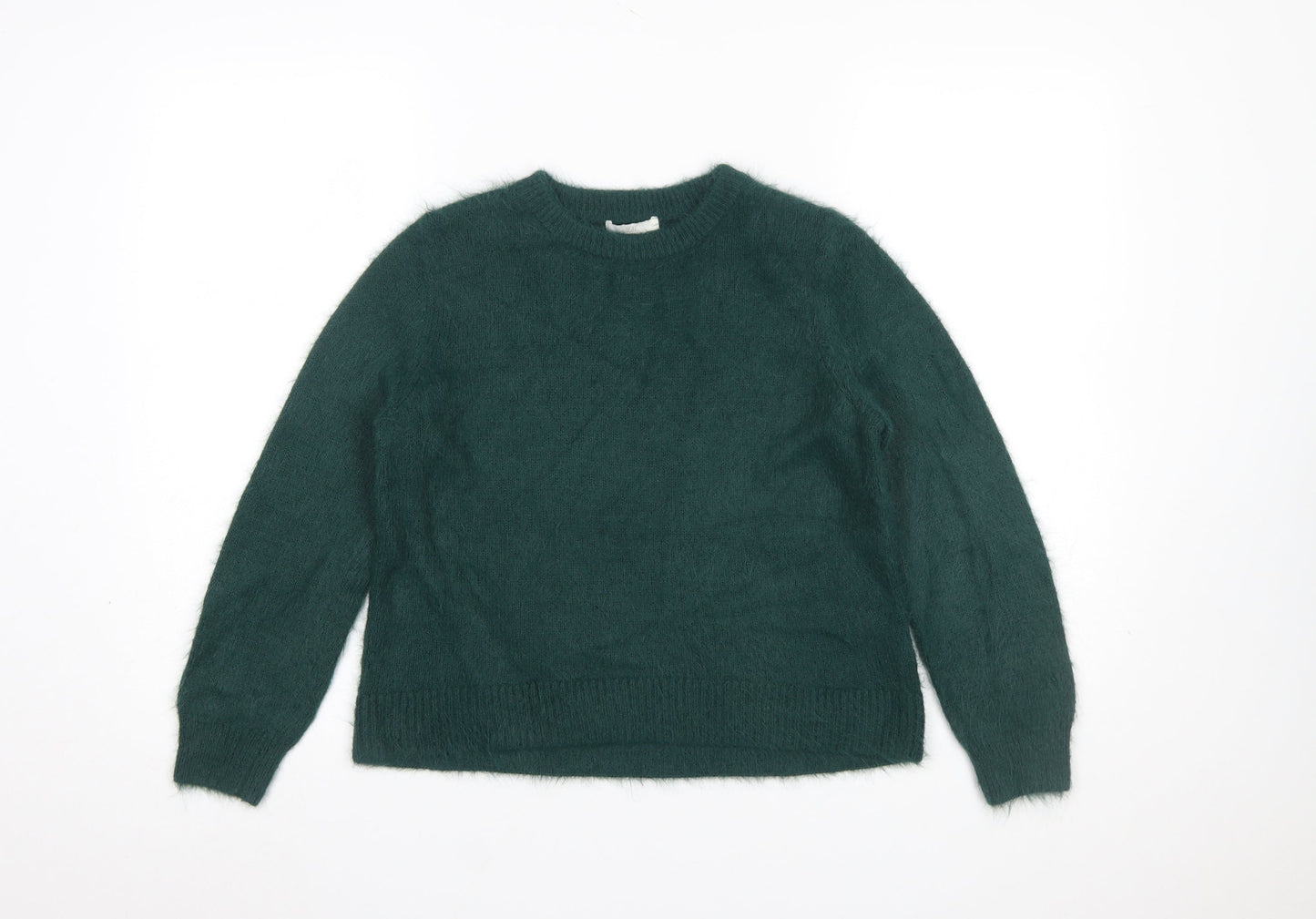 H&M Women's Green XS Crew Neck Long Sleeve Pullover Jumper