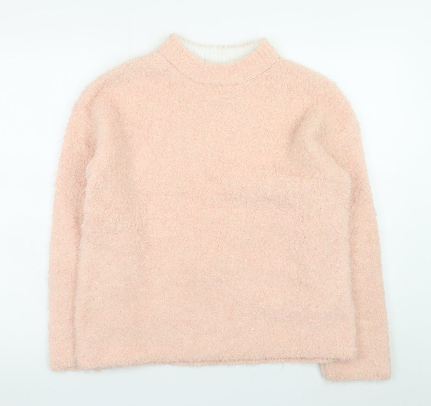 River Island Womens Pink Mock Neck Long Sleeve Pullover Jumper XS