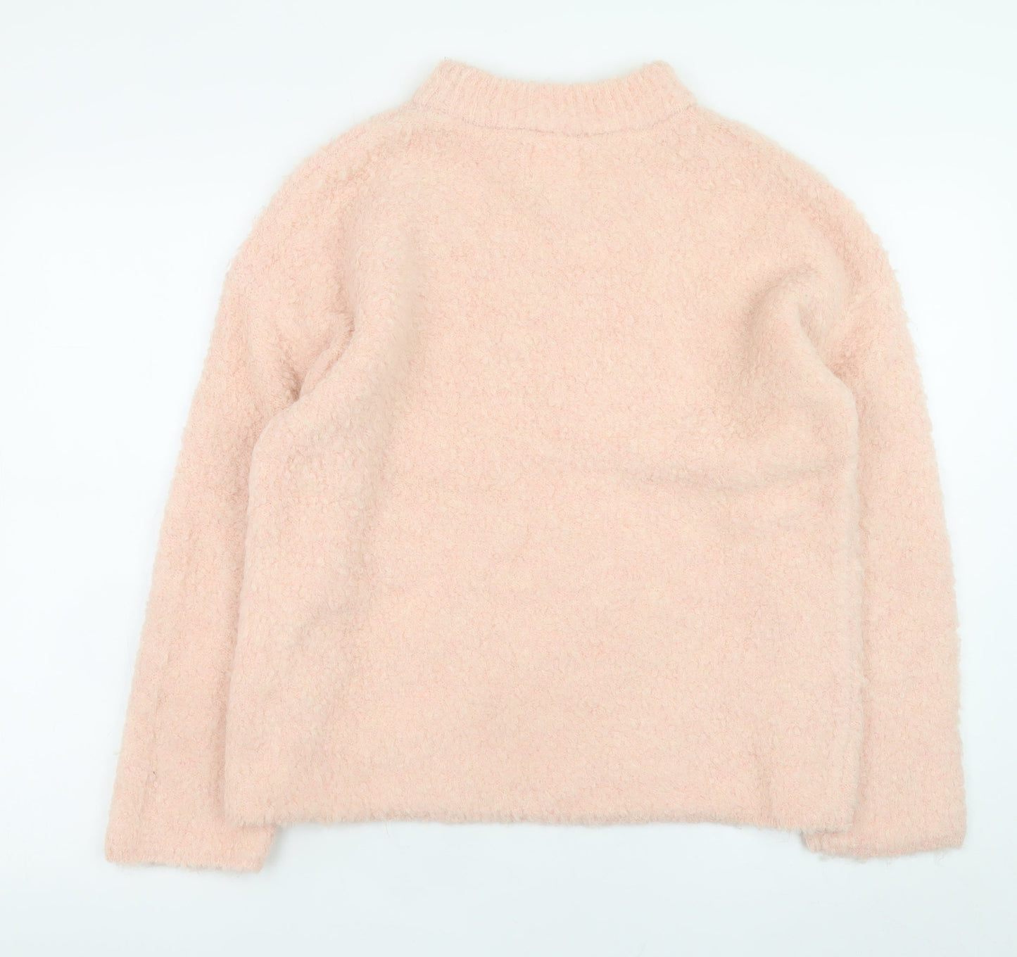River Island Womens Pink Mock Neck Long Sleeve Pullover Jumper XS