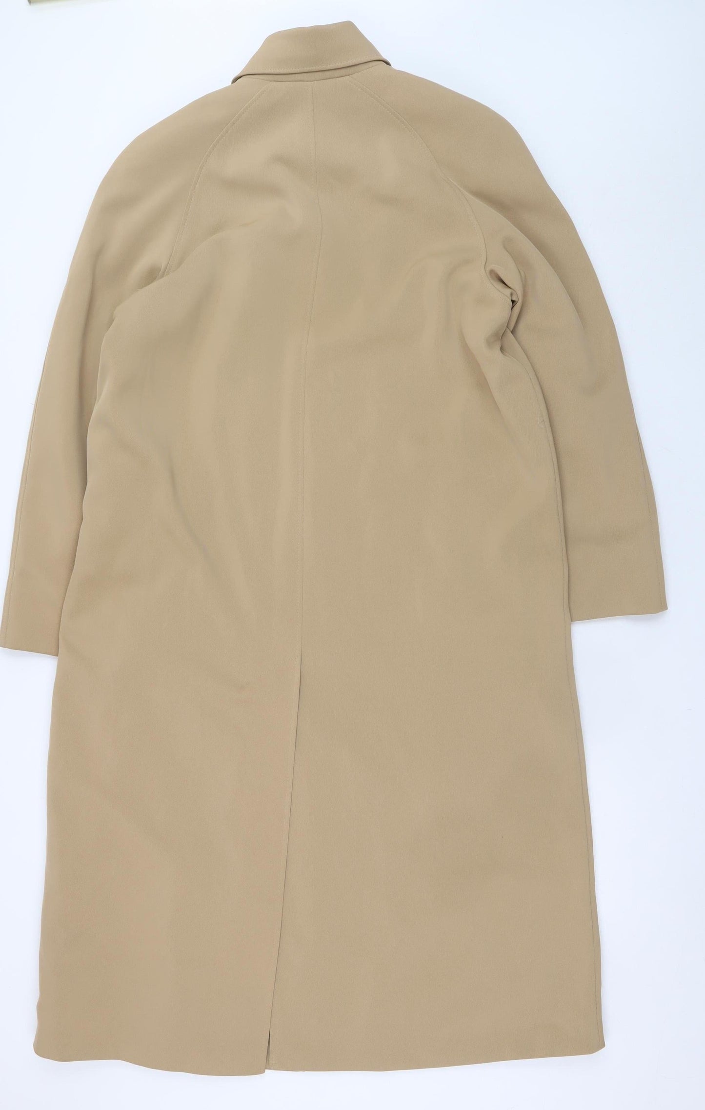 Marks and Spencer Women Beige Long Wool Blend Overcoat UK 12