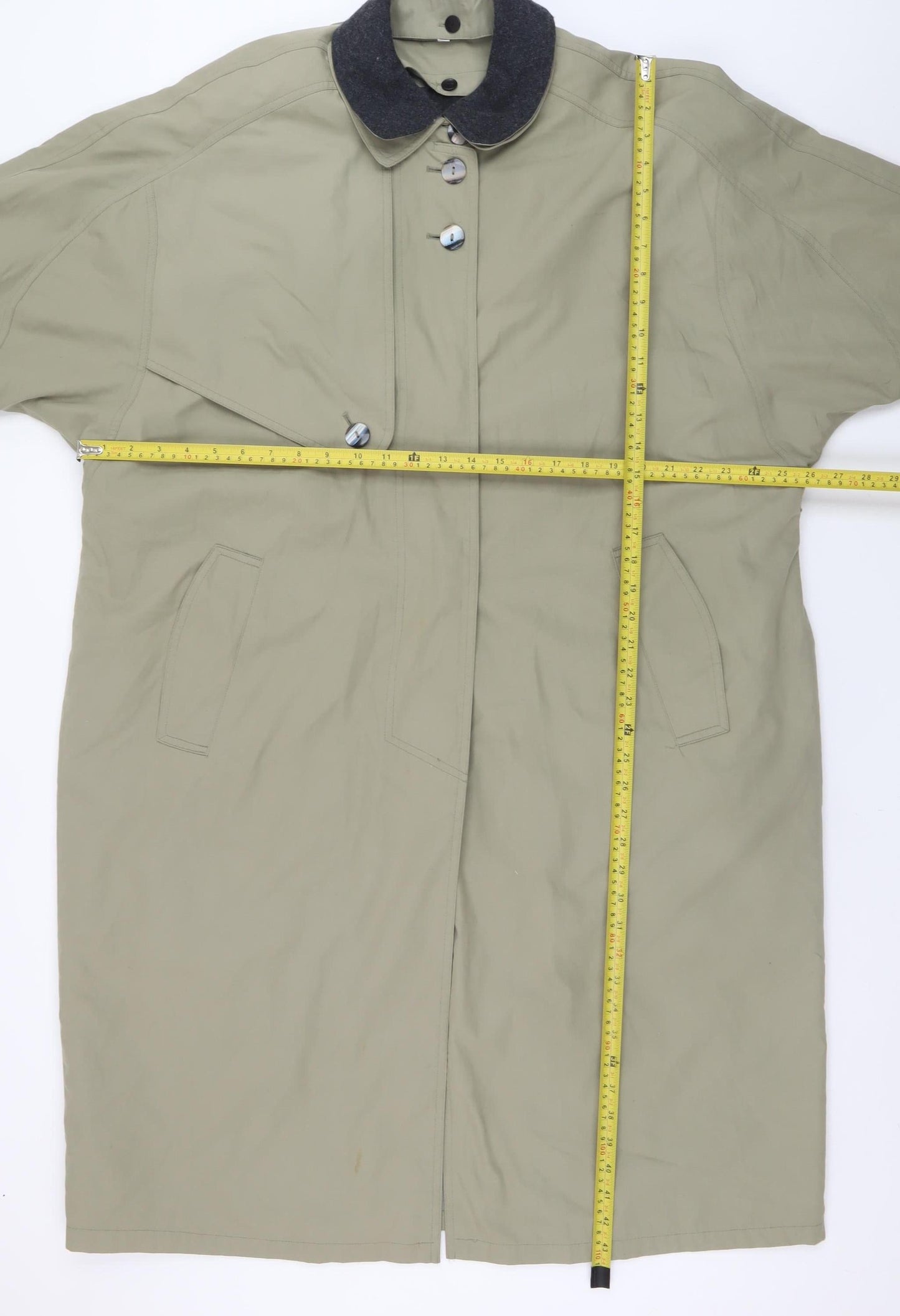 House of Fraser Women's Beige Long Trench Coat Size 14