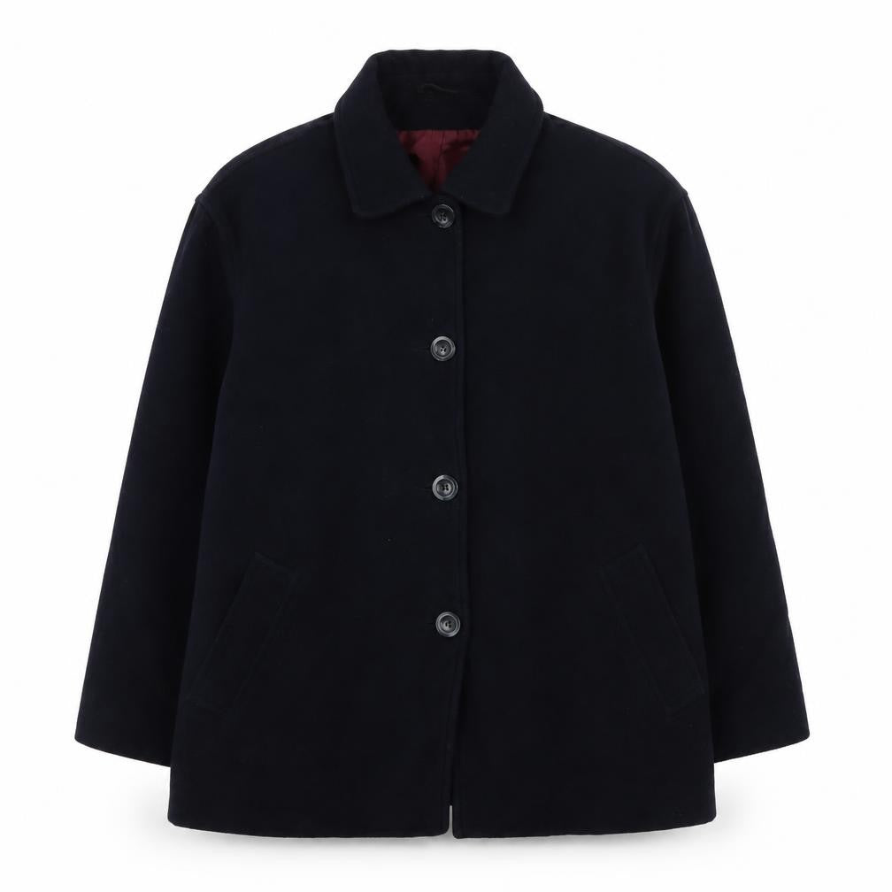 Dorothy Perkins Women's Black Wool Cashmere Blend Overcoat UK 14