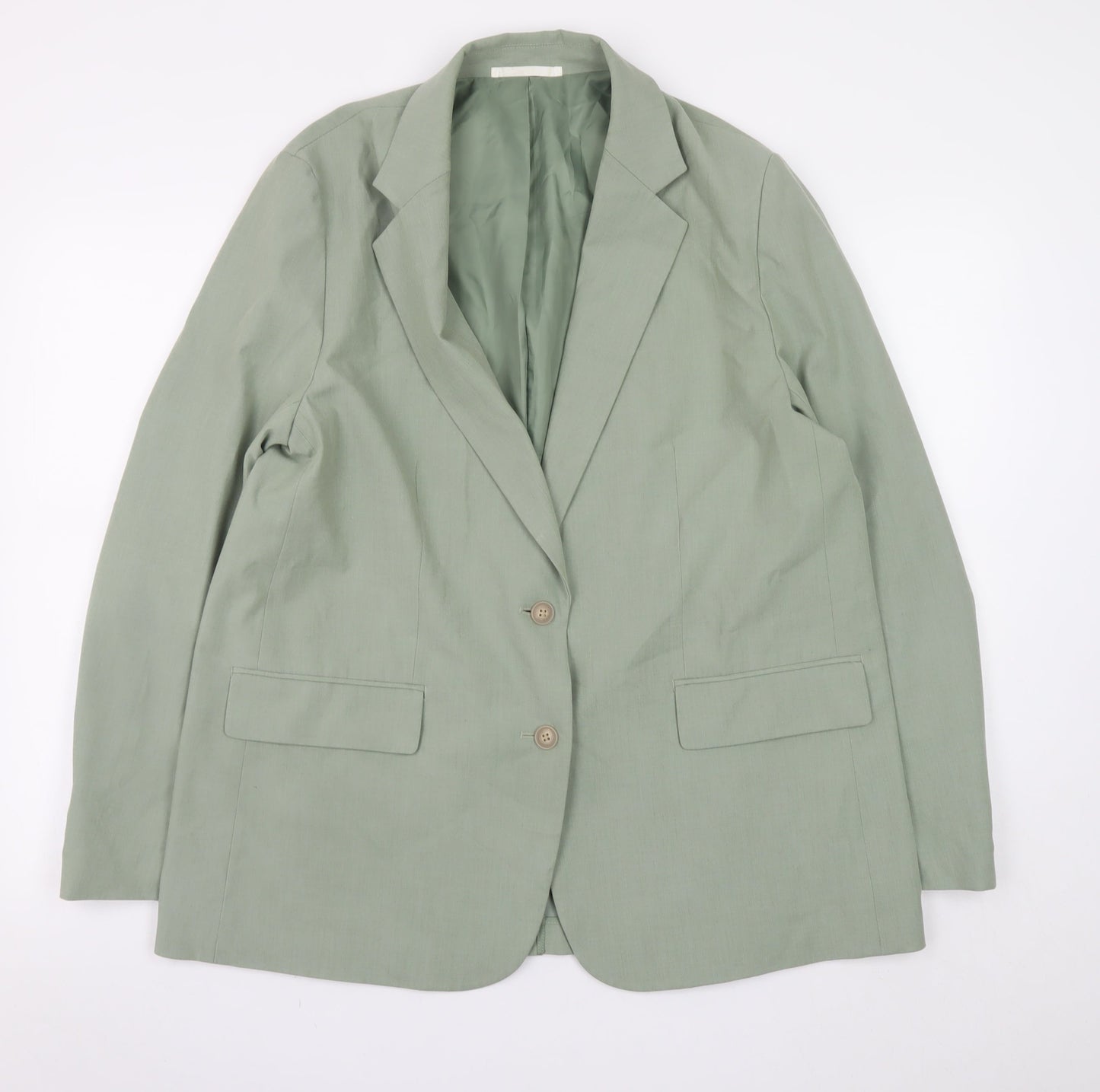 Uniqlo Womens Green Polyester Blend L Blazer Jacket