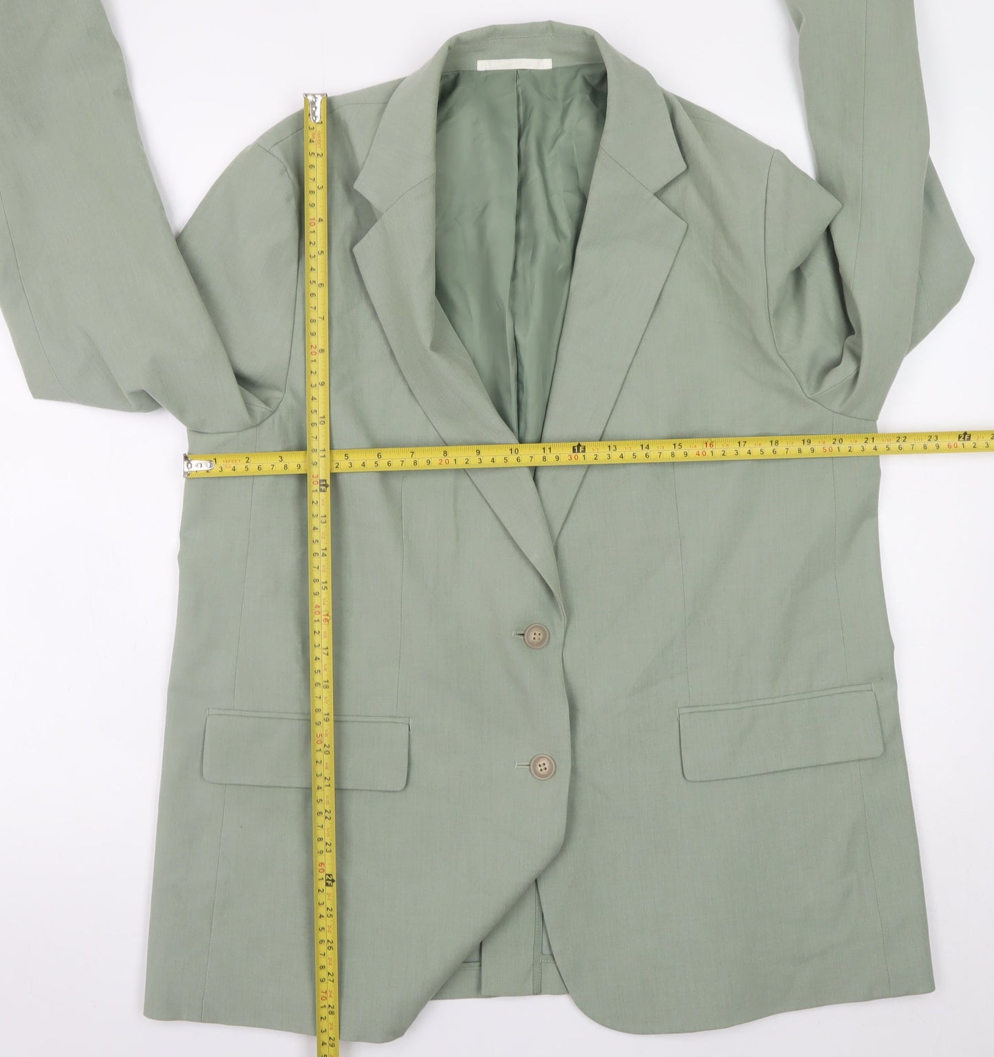 Uniqlo Womens Green Polyester Blend L Blazer Jacket
