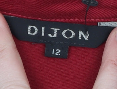 DIJON Women's Red Cotton Classic Blazer Size 12