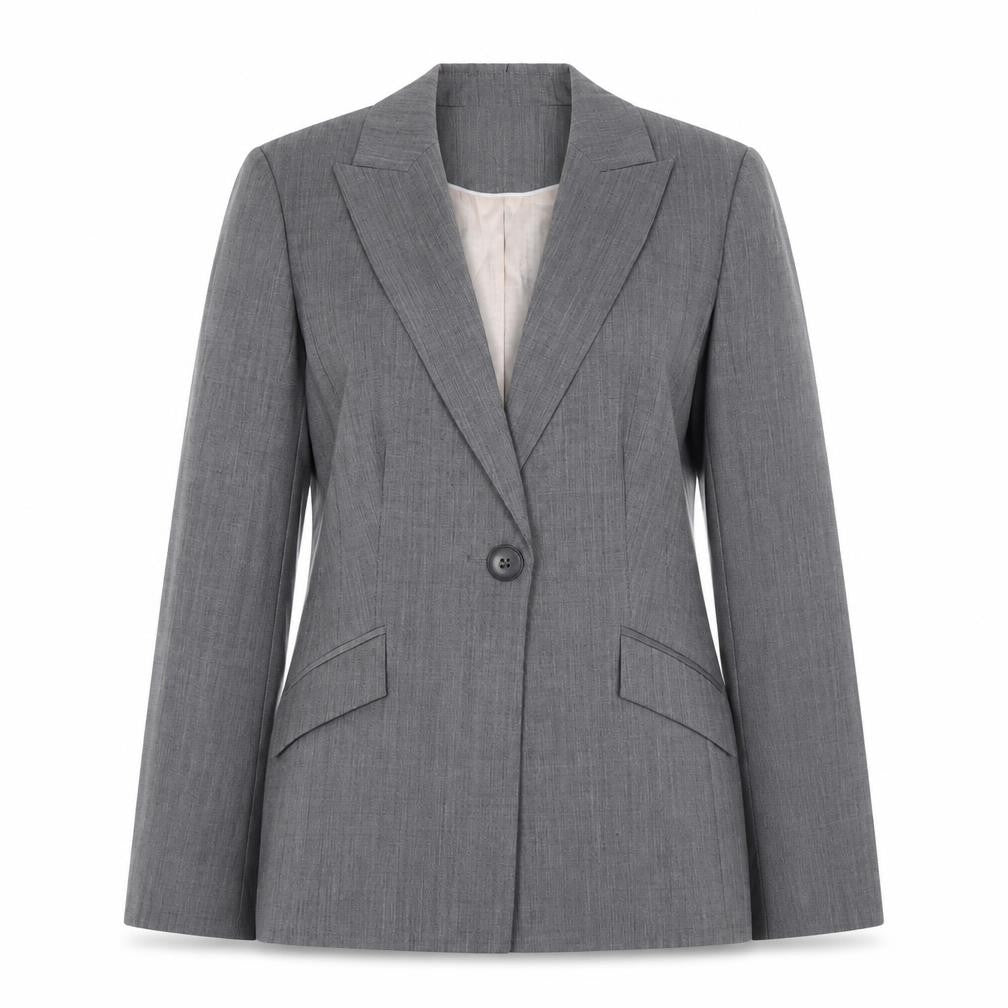 Planet Women's Grey Wool Blend Blazer Jacket Size 10