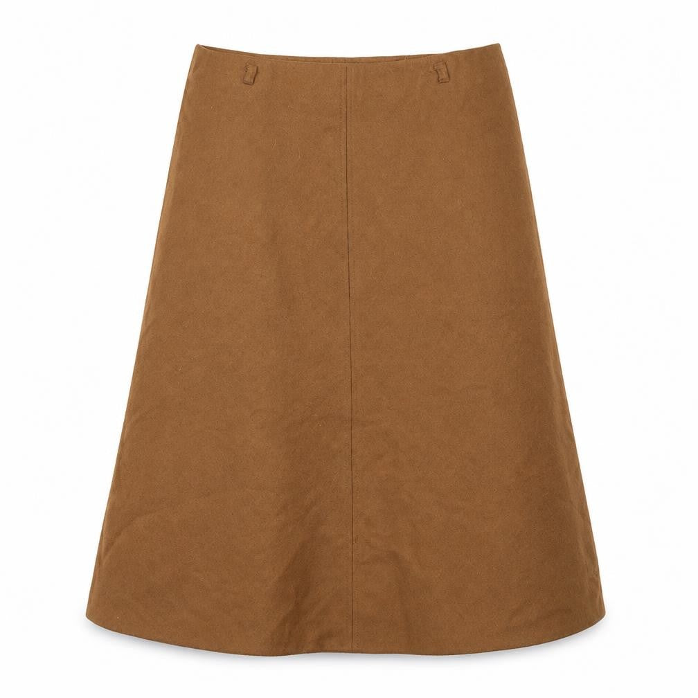 Marks and Spencer Womens Brown Wool Blend A-Line Skirt Size 14