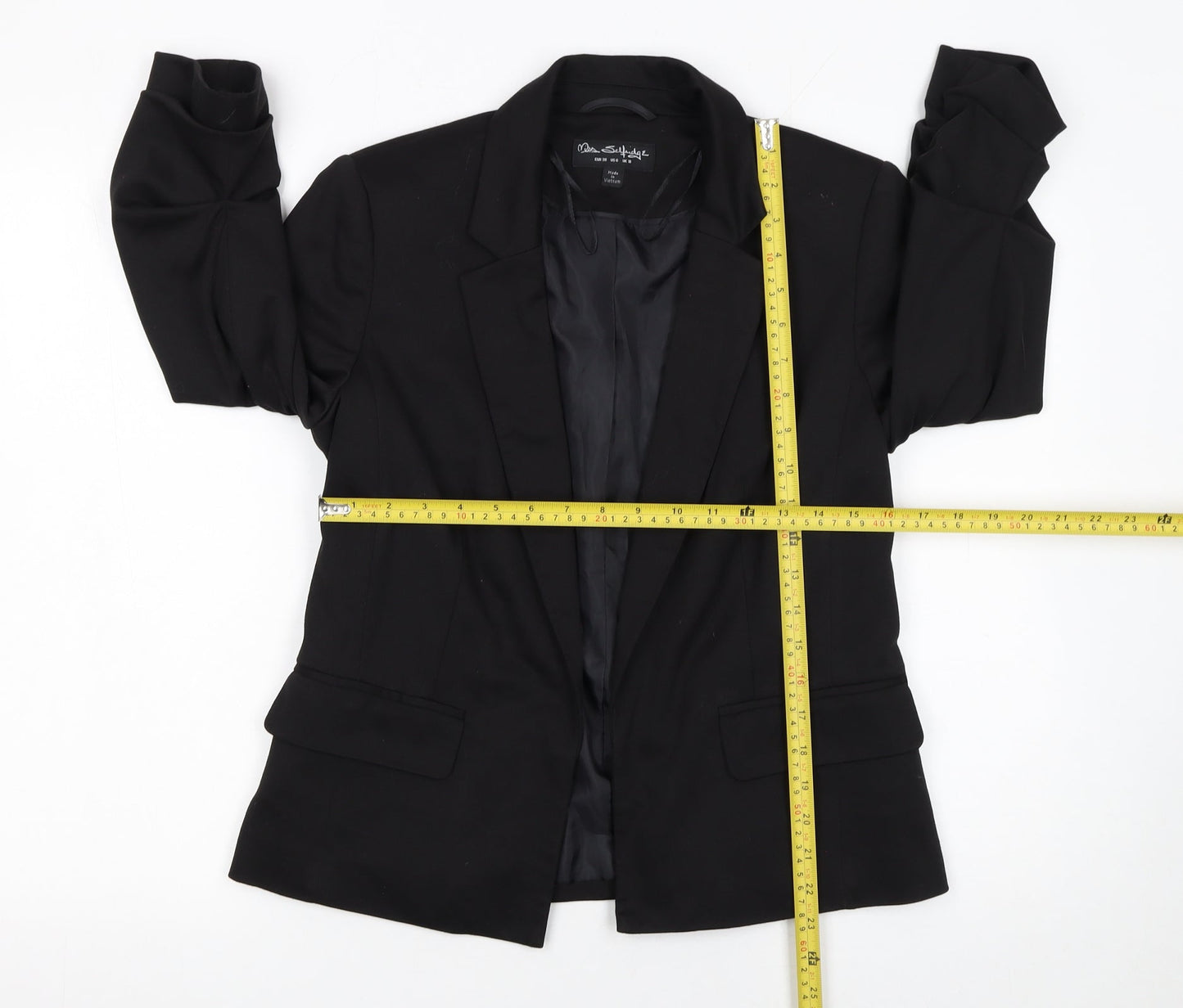 Miss Selfridge Women Black Size 10 Classic Blazer Jacket