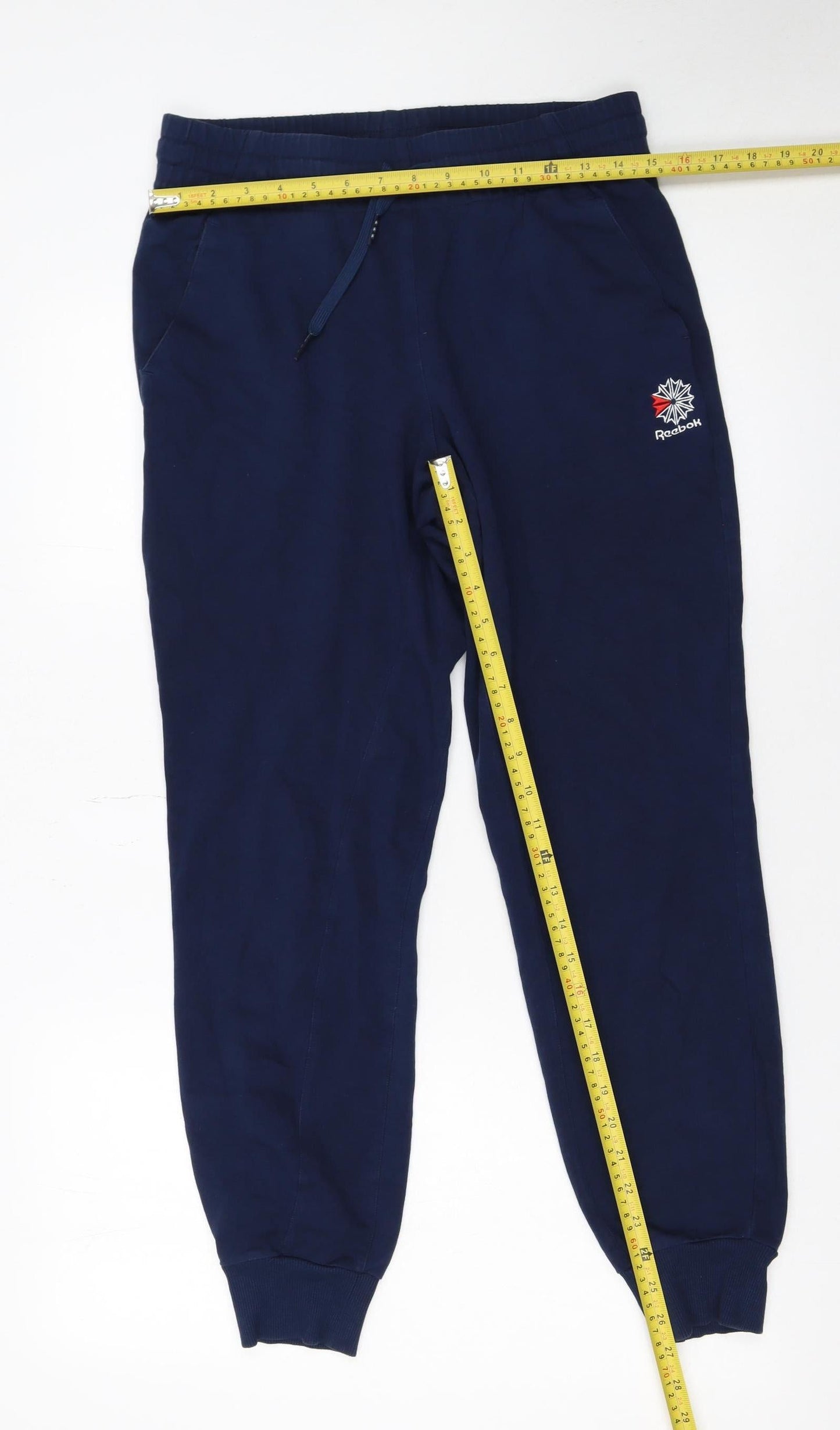 Reebok Women's Blue Jogger Sweatpants Size S Cotton Blend Tapered Fit