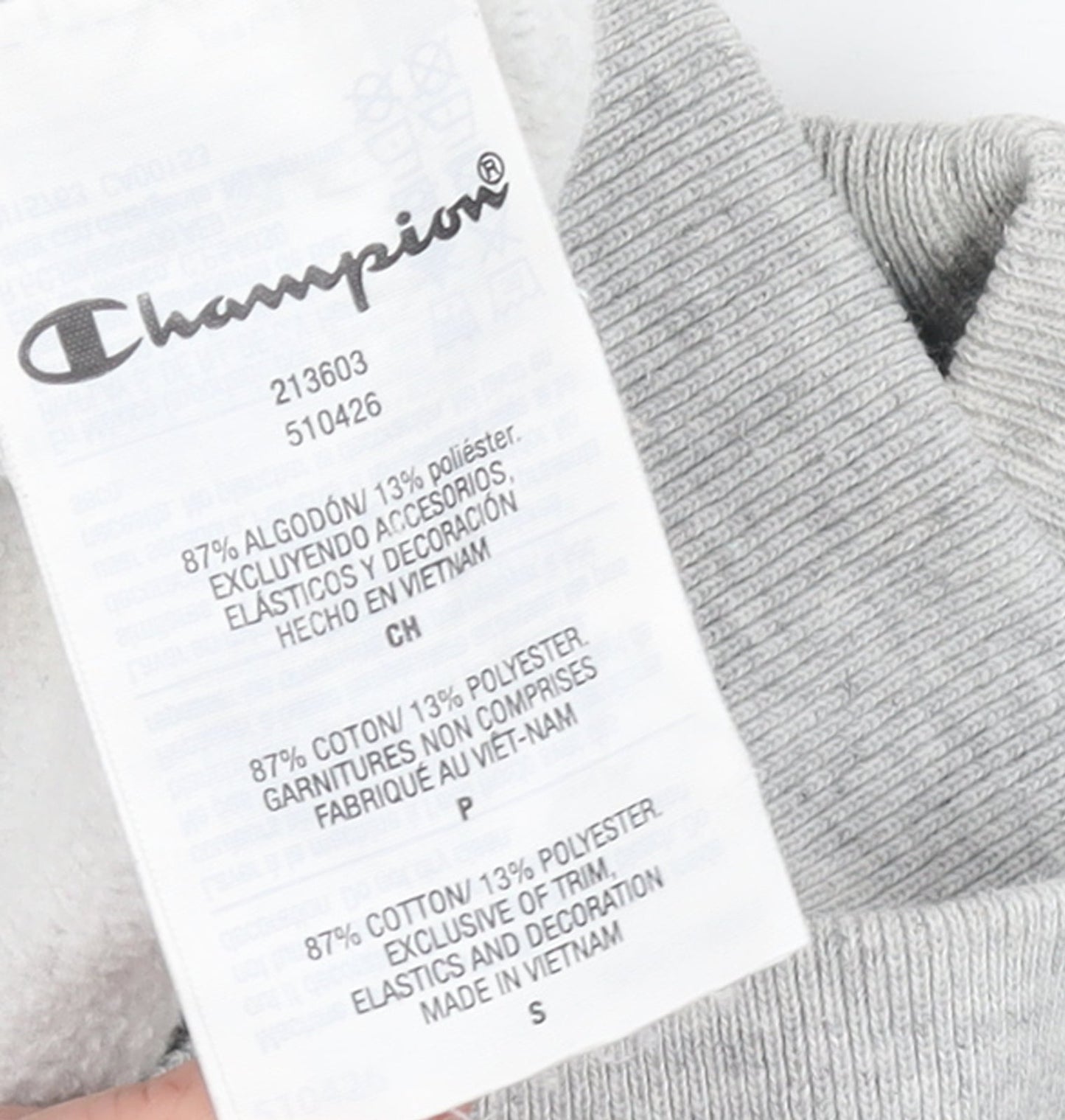 Champion Men's Grey Pullover Sweatshirt Small Crew Neck Fleece