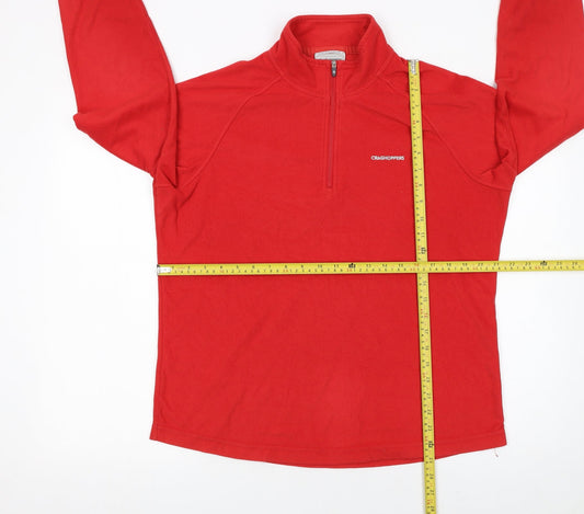 Craghoppers Women Red Fleece 1/2 Zip Pullover Sweatshirt UK 16